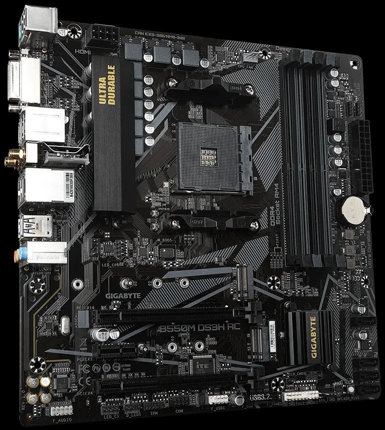GIGABYTE B550M DS3H AC AM4 Micro ATX AMD Motherboard - Newegg.com